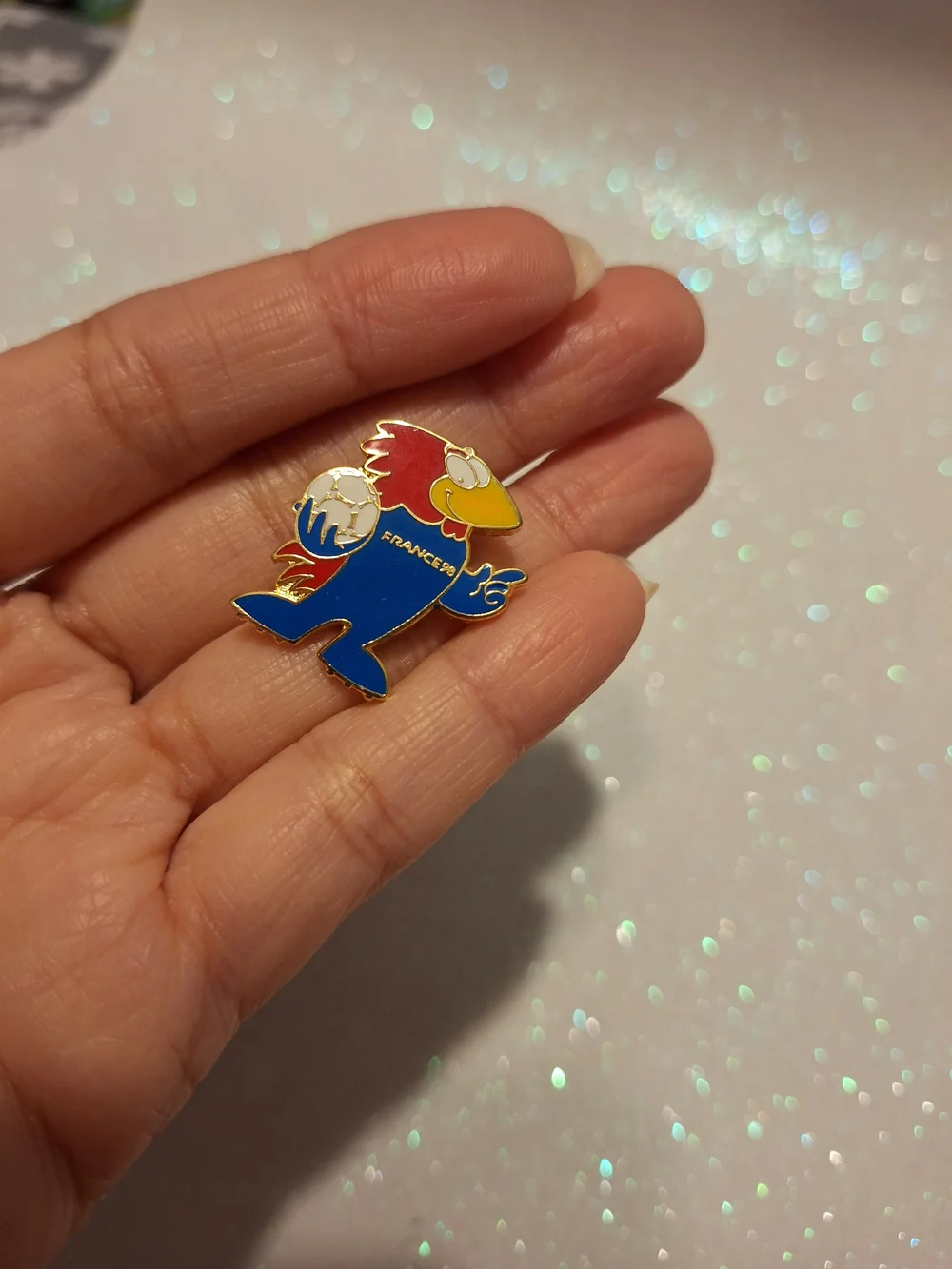 France 1998 FIFA World Cup Soccer France Mascot Pin Light Blue